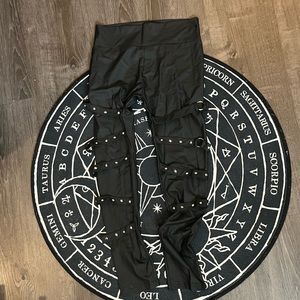 Killstar faux leather strappy leggings
